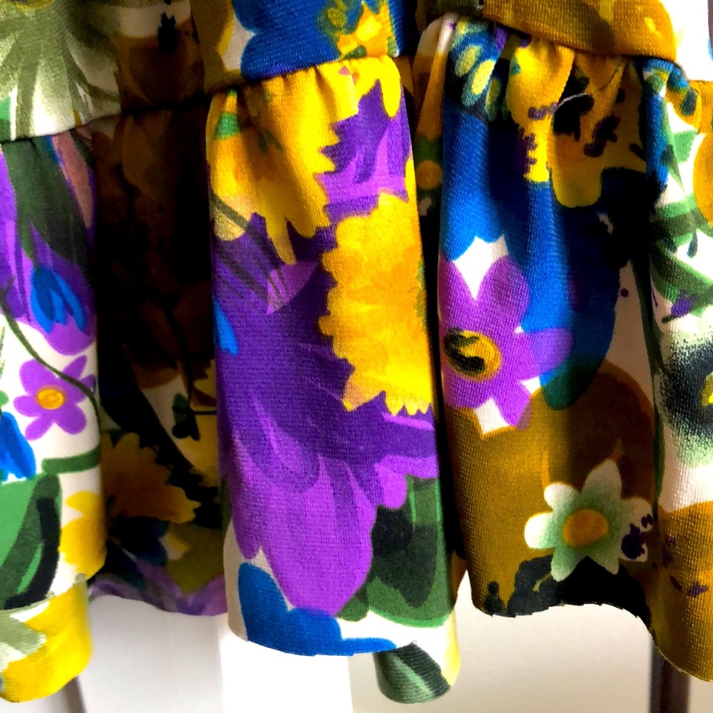 M-Fasis Tank Tube Top Womens Size Small - Stretch, Floral Purple Blue Yellow - Picture 6 of 8